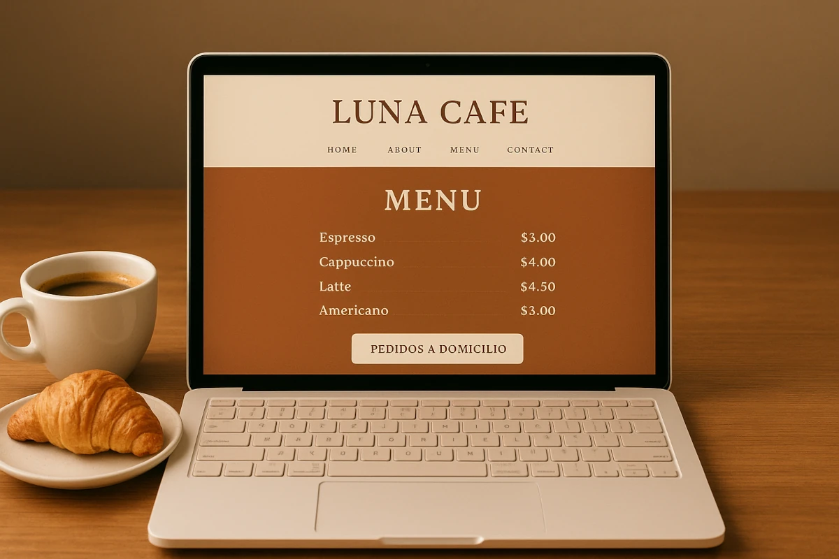 Luna Café website design